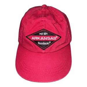 ARKANSAS RAZORBACKS EST. 1871 SEWN ADJUSTABLE BASEBALL HAT CAP ONE SIZE‎